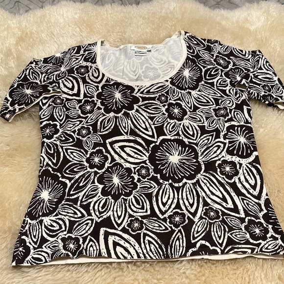 Talbots silk blend scoop neck short sleeve sweater size M - Picture 1 of 7